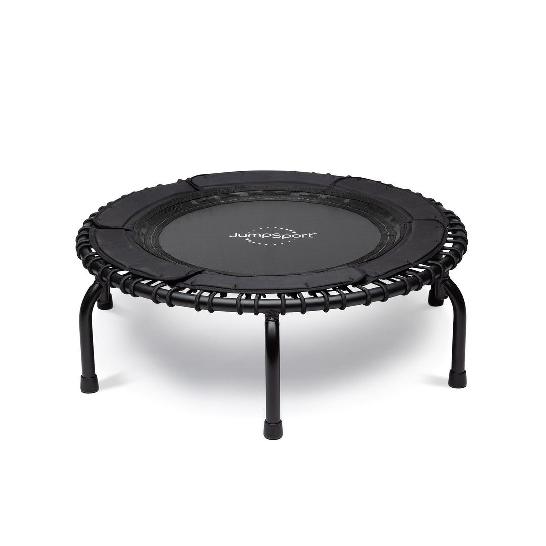 JumpSport 370 Home Gym 39" Heavy Duty Fitness Trampoline with 4-In-1 DVD, Black