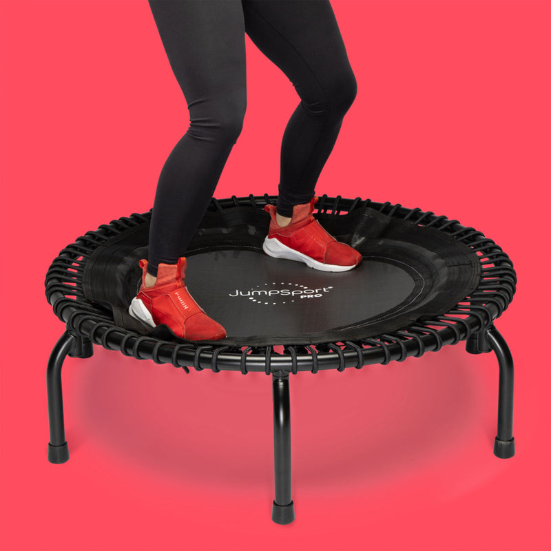 JumpSport Home Gym 39" Heavy Duty Fitness Trampoline 4-In-1 DVD, Black(Open Box)