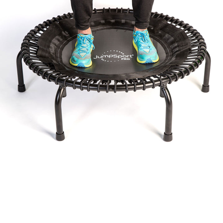 JumpSport 350 PRO Indoor Lightweight 39-Inch Fitness Trampoline, Black (Used)