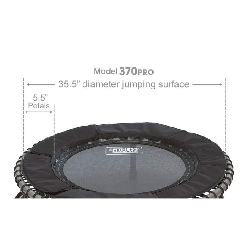 JumpSport 370 PRO Heavy Duty Lightweight 39" Fitness Trampoline, Black(Open Box)