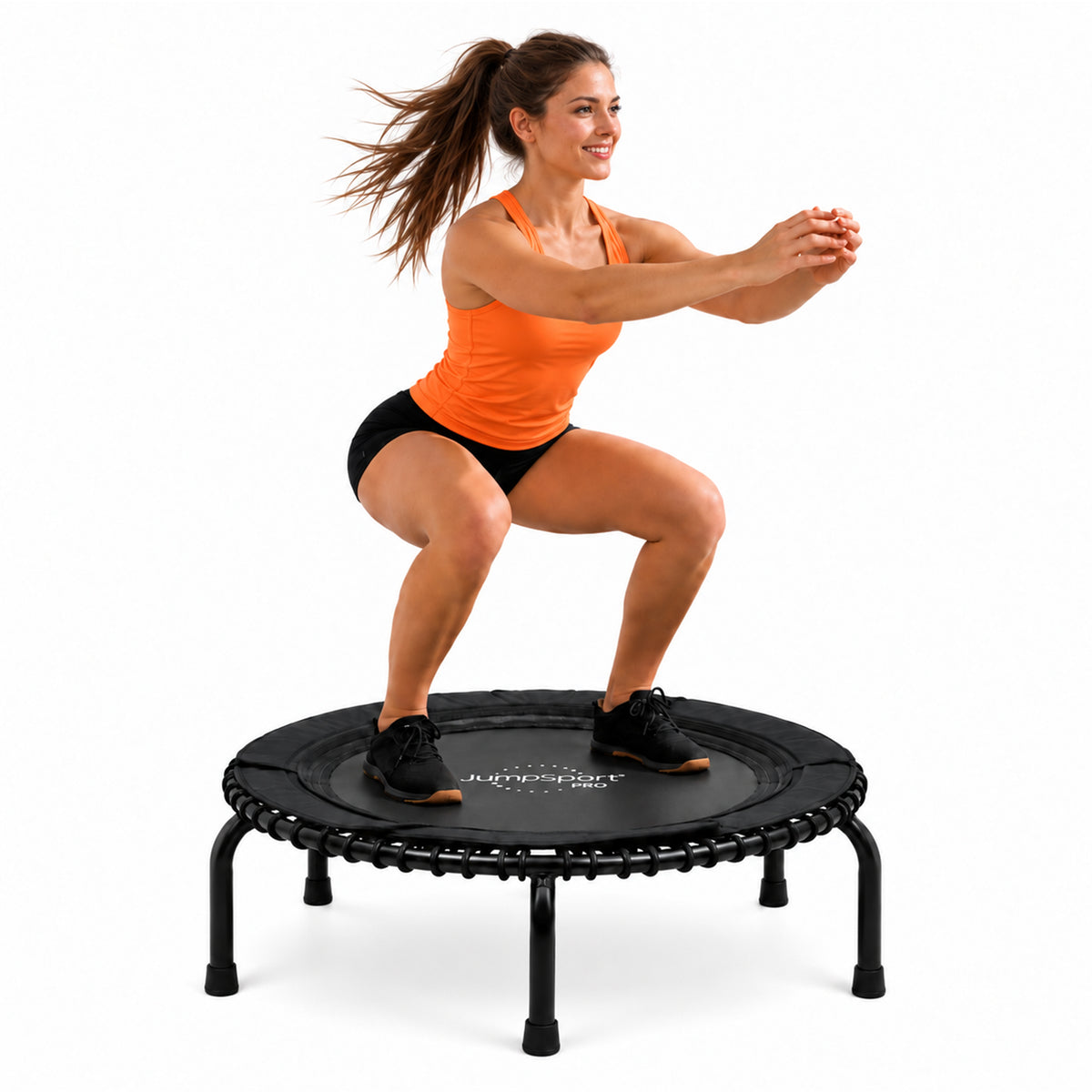 JumpSport 370 PRO Indoor Lightweight 39-Inch Fitness Trampoline, Black(Open Box)