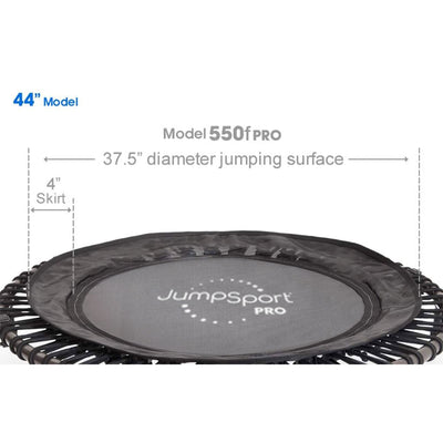 JumpSport 550f PRO Lightweight 44 Inch Folding Fitness Trampoline, Black (Used)