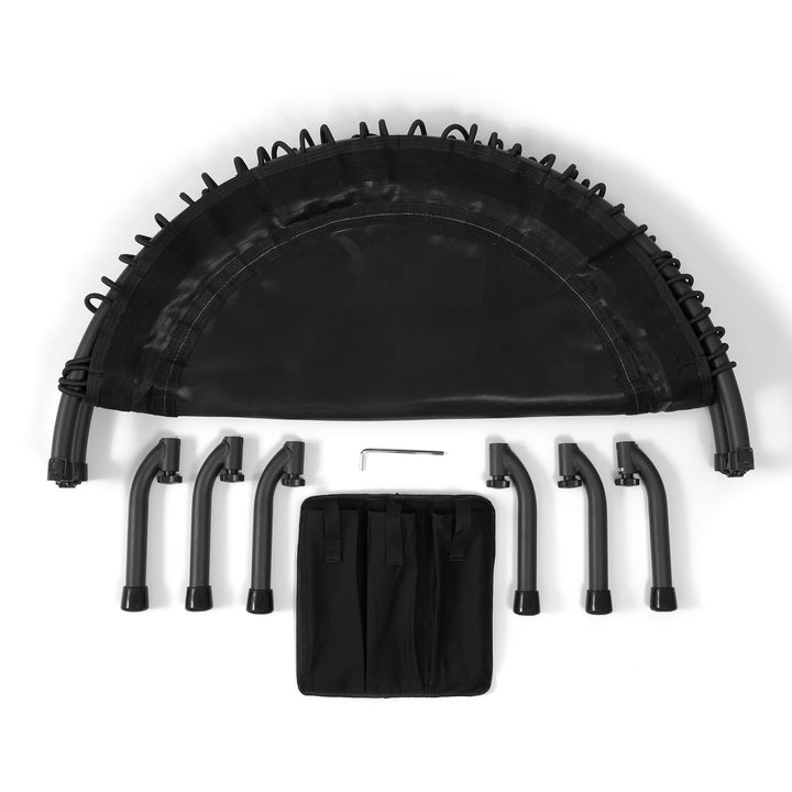 JumpSport 550f PRO Lightweight 44" Folding Fitness Trampoline, Black (Open Box)