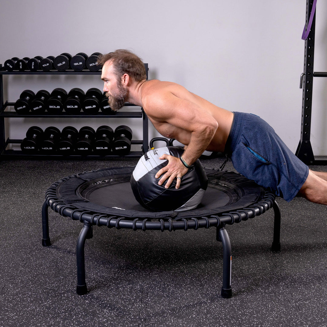 JumpSport 570 PRO Durable Lightweight 44" Fitness Trampoline, Black (Open Box) - VMInnovations