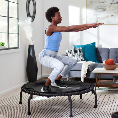 JumpSport 570 PRO Durable Lightweight 44-Inch Fitness Trampoline, Black (Used) - VMInnovations
