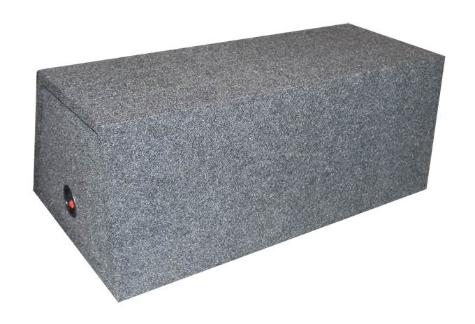 QPower QSMBASS15 Dual 15" Carpet Subwoofer Sub Box  Speaker Enclosure (Used)