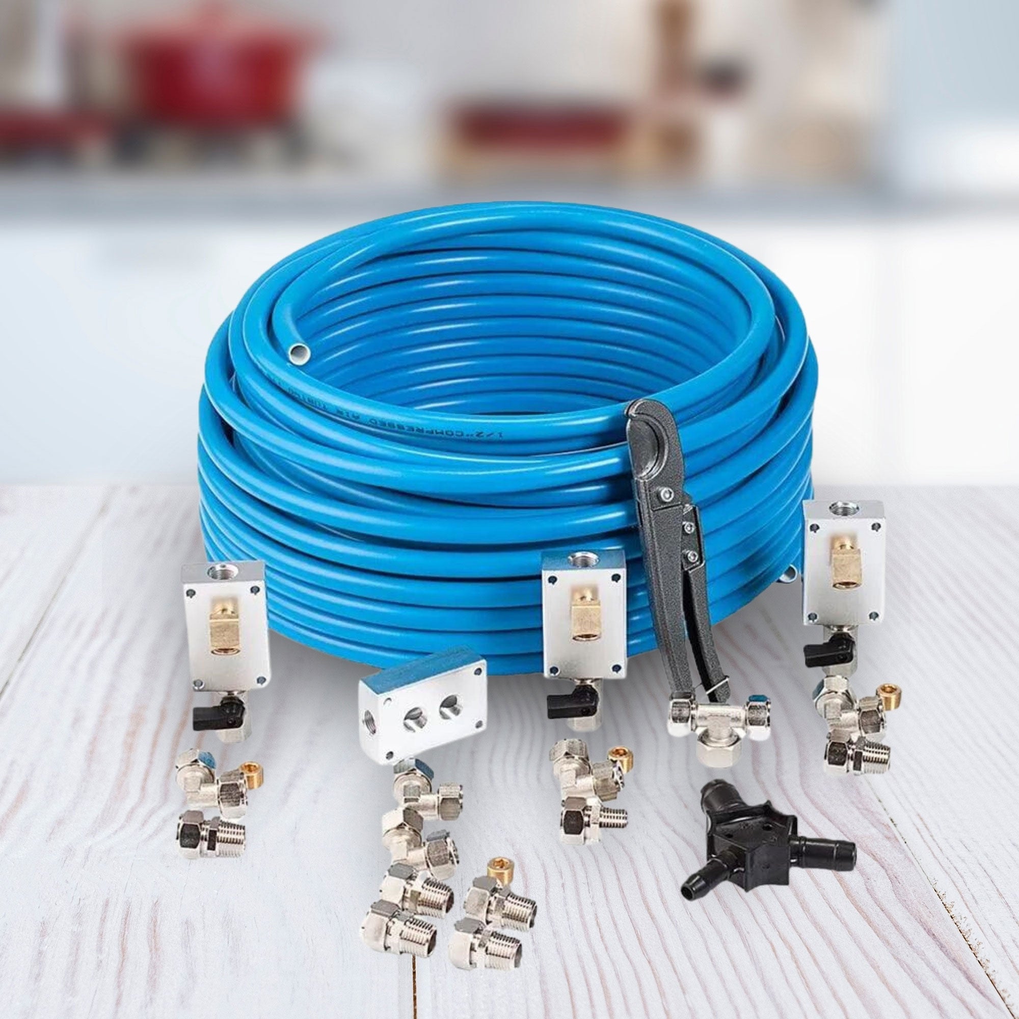 MaxLine 300 Foot 3/4 Inch Semi-Flexible Compressed Air Tubing Master Kit (Used) - VMInnovations