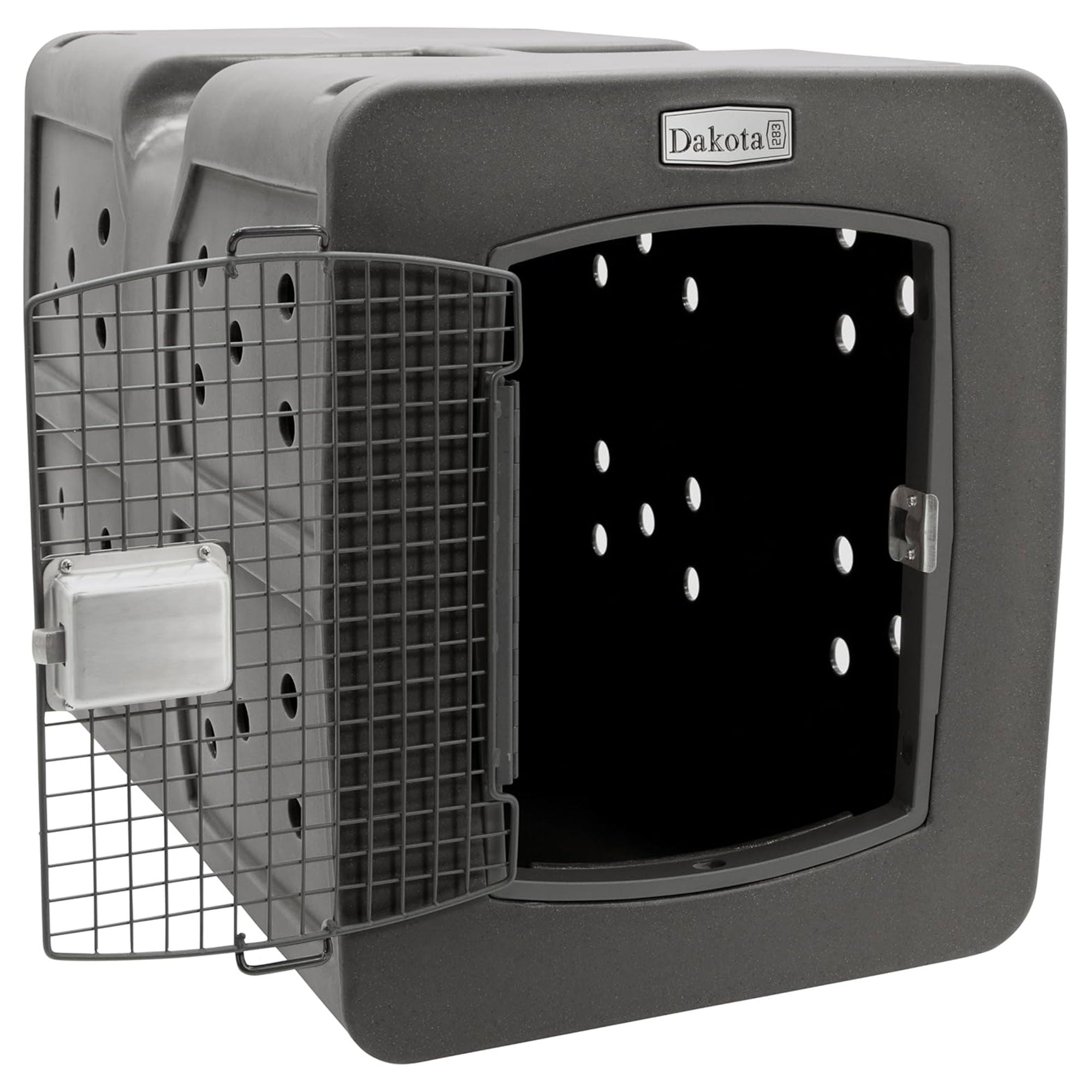 Dakota283 G3 High-Security Polyethylene Framed Door Kennel, XLarge, Dark Granite - VMInnovations