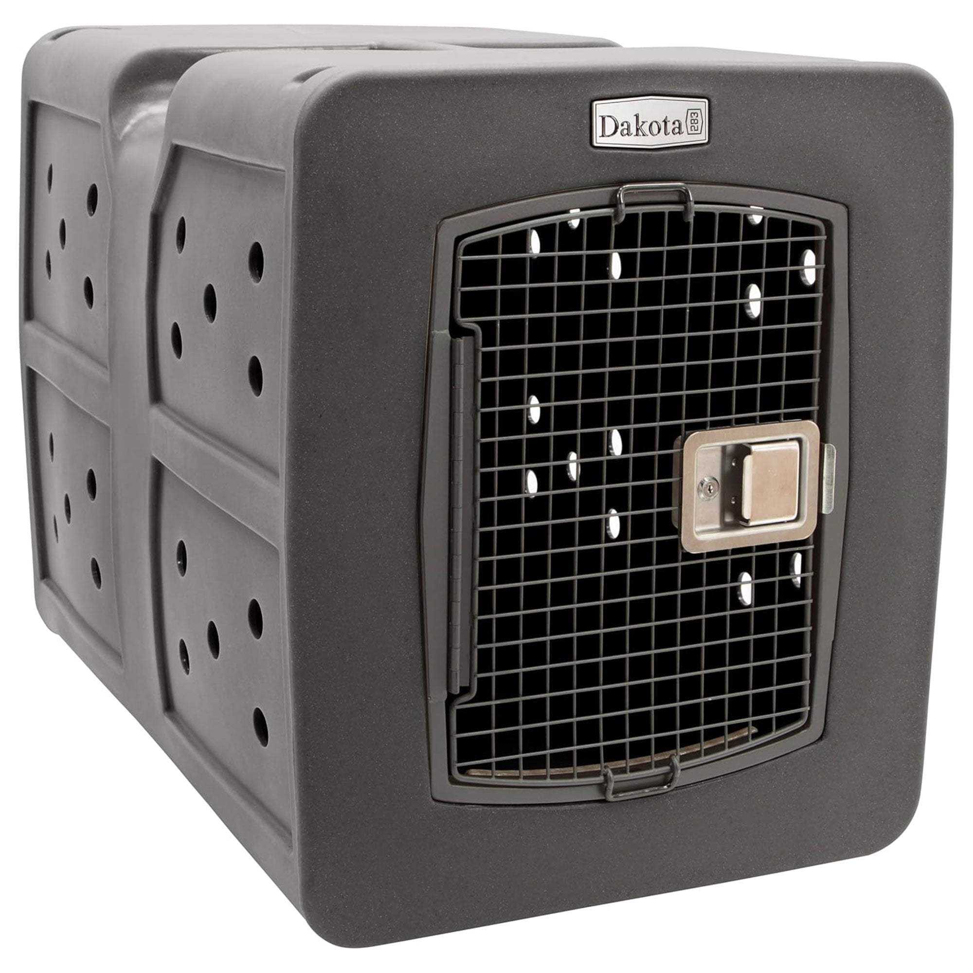 Dakota283 G3 High-Security Polyethylene Framed Door Kennel, XLarge, Dark Granite - VMInnovations
