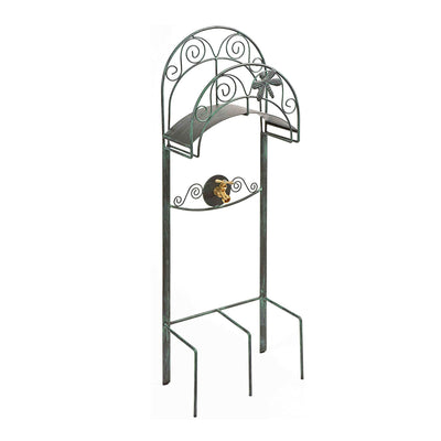 Liberty Garden 5-Prong Gauge Steel Dragonfly Water Hose Stand Brass Bib (Used)