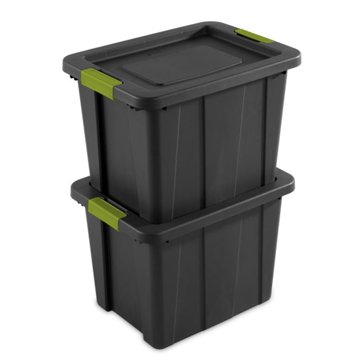 Sterilite Tuff1 Latching 18 gal Stacking Plastic Storage Box with Lid, (6 Pack)