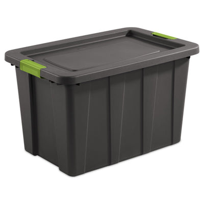 Sterilite 30 Gal Latching Tuff1 Stackable Storage Tote Bin w/ Latch Lid, 8 Pack