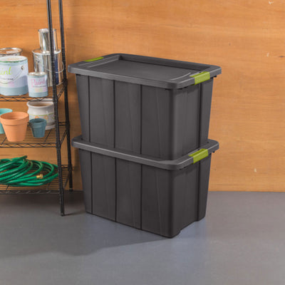 Sterilite Tuff1 Latching 30 Gallon Storage Tote Container with Lid (16 Pack)