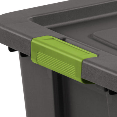 Sterilite 30 Gal Latching Tuff1 Stackable Storage Tote Bin w/ Latch Lid, 4 Pack - VMInnovations