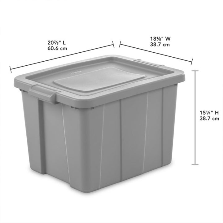 Sterilite Tuff1 18 Gallon Plastic Storage Tote Container Bin w/ Lid (12 Pack)