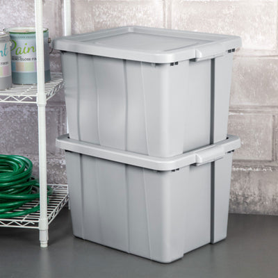 Sterilite Tuff1 18 Gallon Plastic Storage Tote Container Bin with Lid (6 Pack)