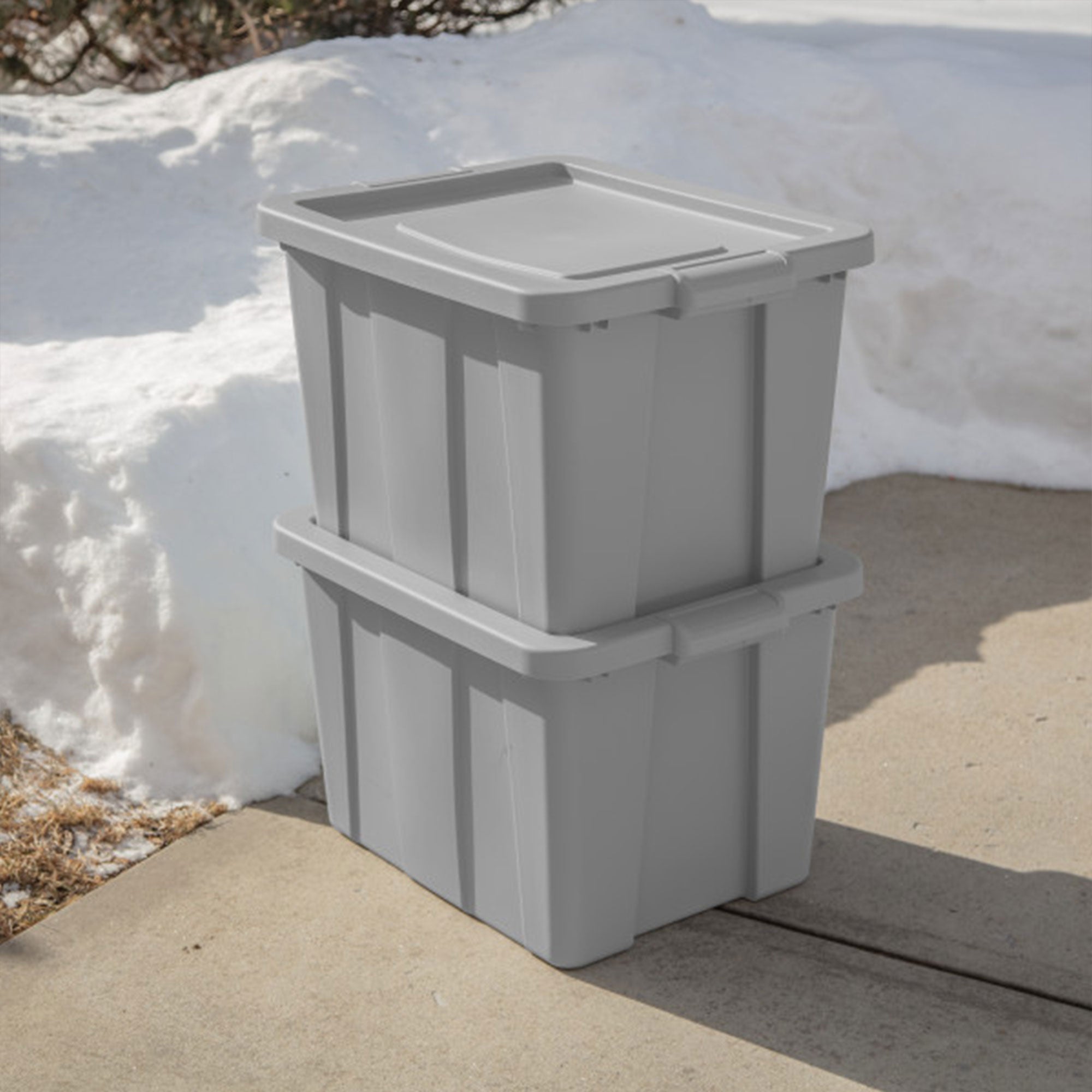 Sterilite Tuff1 18 Gallon Plastic Storage Tote Container Bin w/ Lid (18 Pack)
