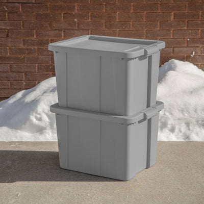 Sterilite Tuff1 18 Gallon Plastic Storage Tote Container Bin with Lid (6 Pack)