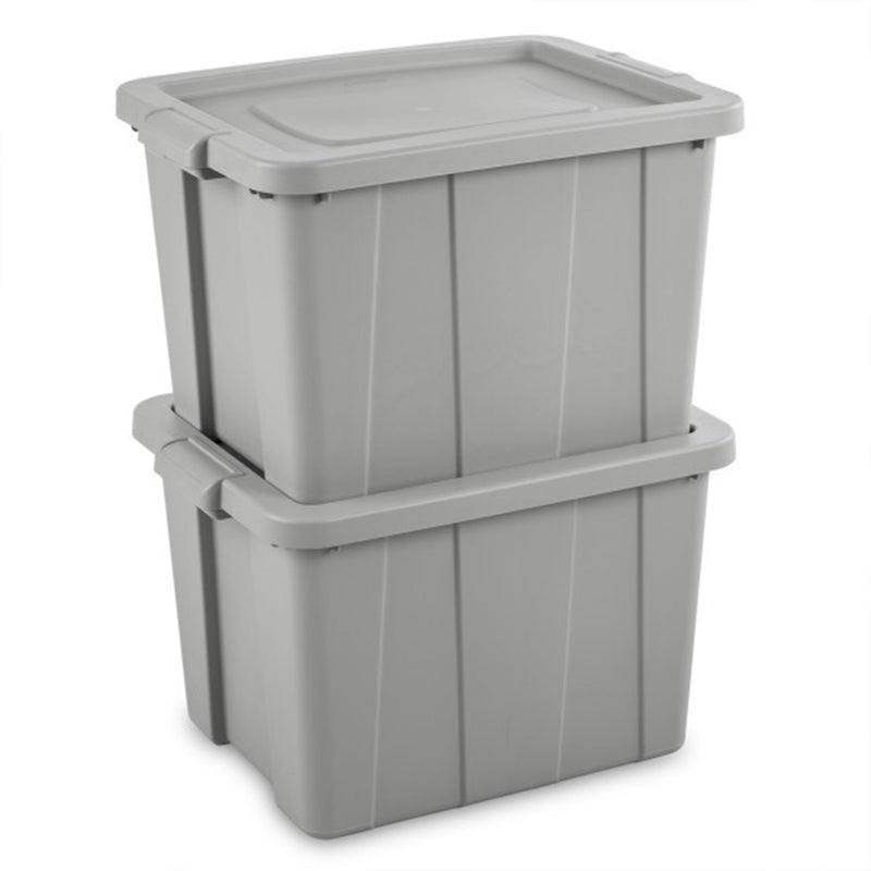 Sterilite Tuff1 18 Gallon Plastic Storage Tote Container Bin with Lid (6 Pack)