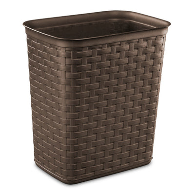 Sterilite Weave 3.4 Gallon Plastic Home/Office Wastebasket Trash Can (6 Pack)