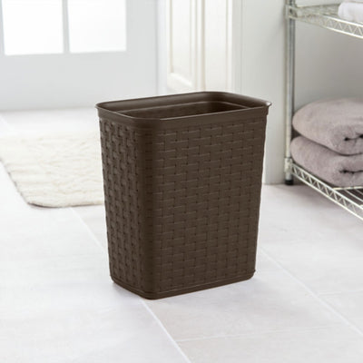 Sterilite Weave 3.4 Gallon Plastic Home/Office Wastebasket Trash Can (6 Pack)