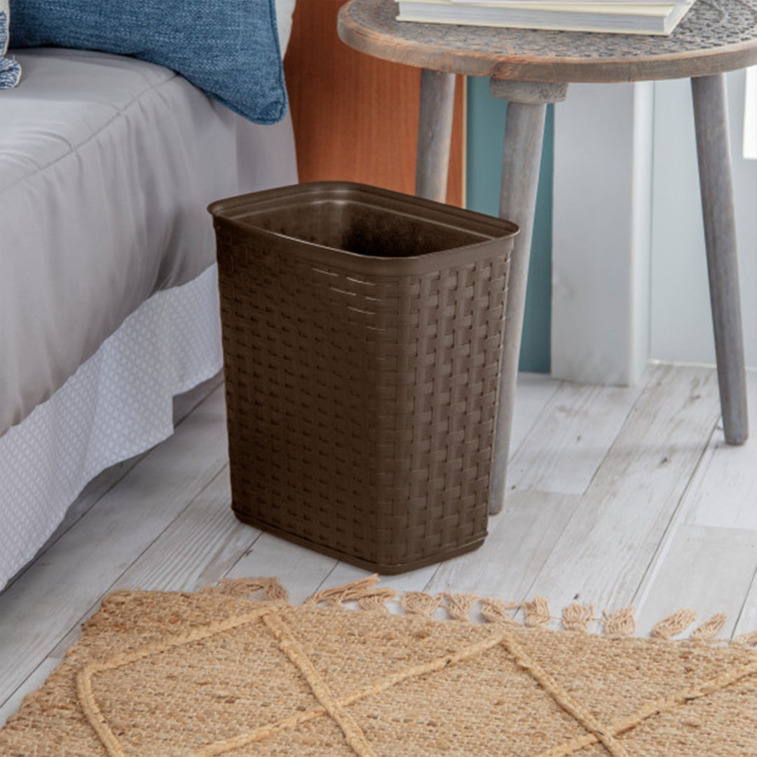 Sterilite Weave 3.4 Gallon Plastic Home & Office Wastebasket Trash Can (18 Pack)