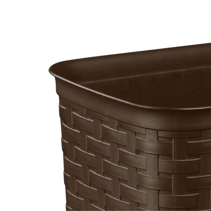 Sterilite Weave 3.4 Gallon Plastic Home/Office Wastebasket Trash Can (6 Pack)