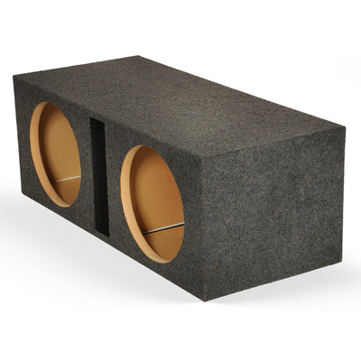 QPower Dual 12" Vented Port Subwoofer 36x13.25x16.25 Box Enclosure (Damaged)