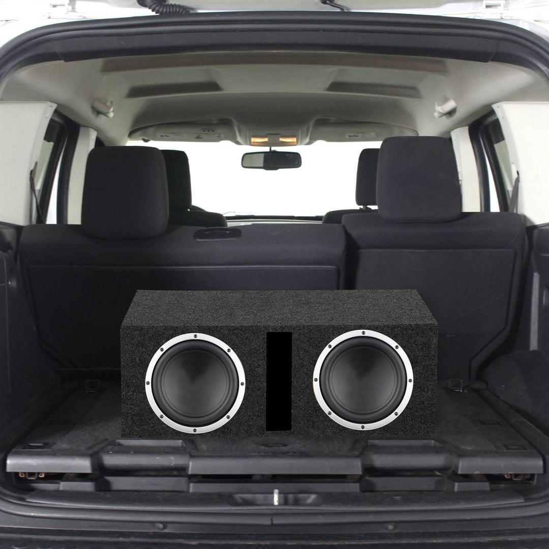 Q-POWER QBASS12 Dual 12" Vented Port Subwoofer Sub Box Enclosure (Used)