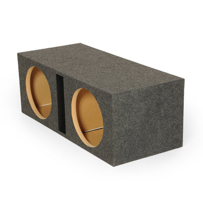 QPower QBASS Dual 10 Inch Car Audio Subwoofer Enclosure Box, Charcoal (4 Pack) - VMInnovations