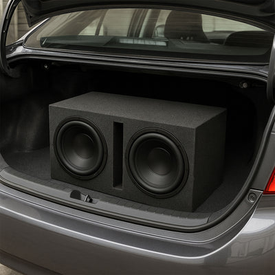 QPower Dual 10" Vented Port Subwoofer Sub Box Enclosure 32 x 12 x 14.5 (Used) - VMInnovations