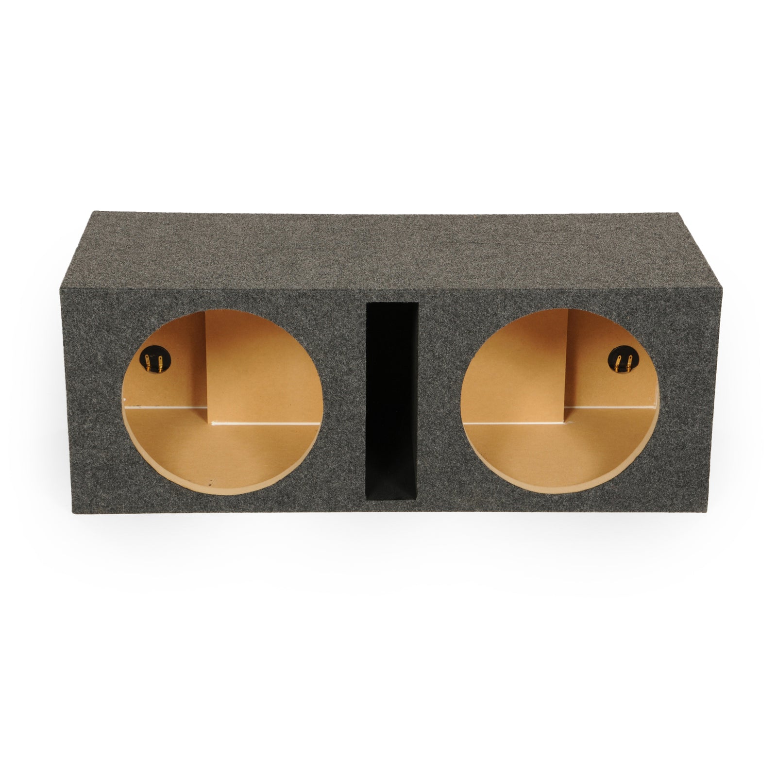 QPower QBASS Dual 10 Inch Car Audio Subwoofer Enclosure Box, Charcoal (2 Pack) - VMInnovations