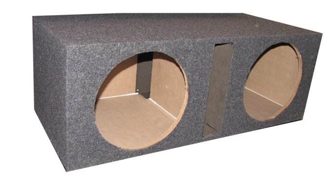 QPower 10 Inch Dual Subwoofer Box (2 Pack) & 12 Inch Dual Subwoofer Box (2 Pack) - VMInnovations