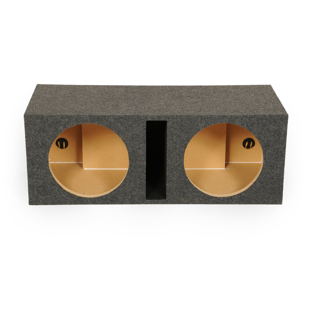 QPower QBASS Dual 10 Inch Car Audio Subwoofer Enclosure Box, Charcoal (4 Pack) - VMInnovations
