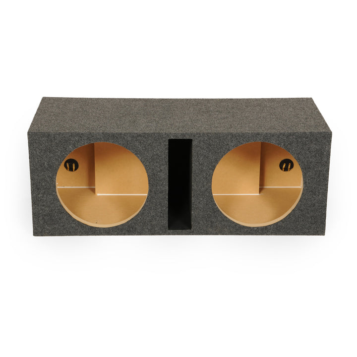 QPower QBASS Dual 10 Inch Car Audio Subwoofer Enclosure Box, Charcoal (4 Pack) - VMInnovations