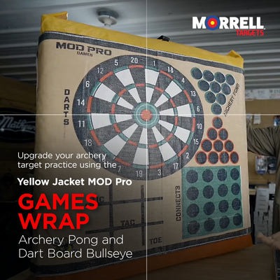 Morrell Yellow Jacket MOD Pro Games Wrap w/ Archery Pong and Dart Board Bullseye - VMInnovations