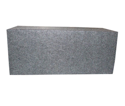 QPower Dual 12" Sealed Angled Subwoofer Sub Box Speaker Enclosure (For Parts)