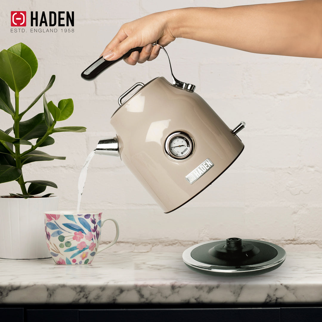 Haden Stainless Steel Retro Toaster & 1.7 Liter Stainless Steel Electric Kettle