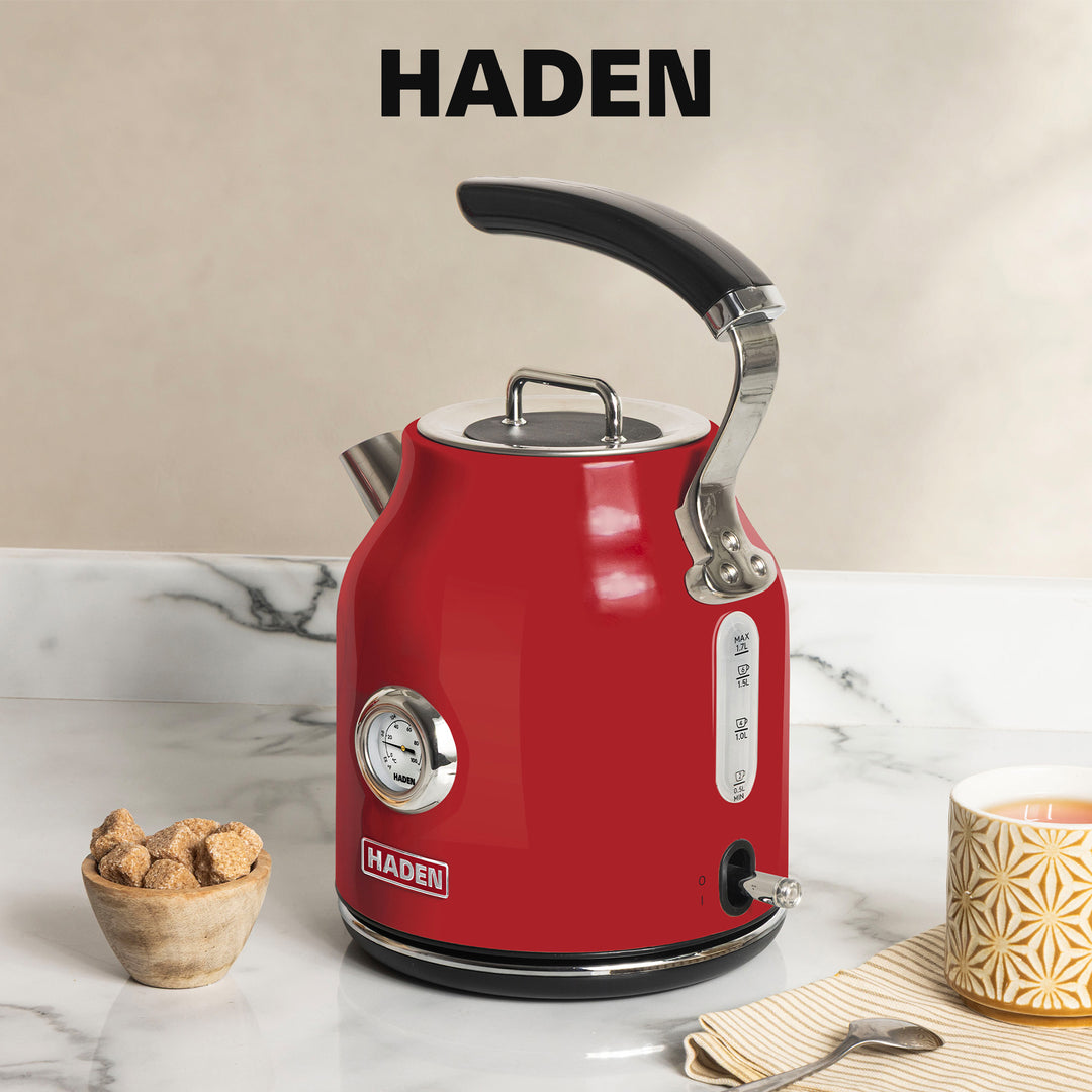 Haden Stainless Steel Retro Toaster & 1.7 Liter Stainless Steel Electric Kettle