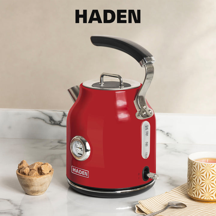Haden Stainless Steel Retro Toaster & 1.7 Liter Stainless Steel Electric Kettle