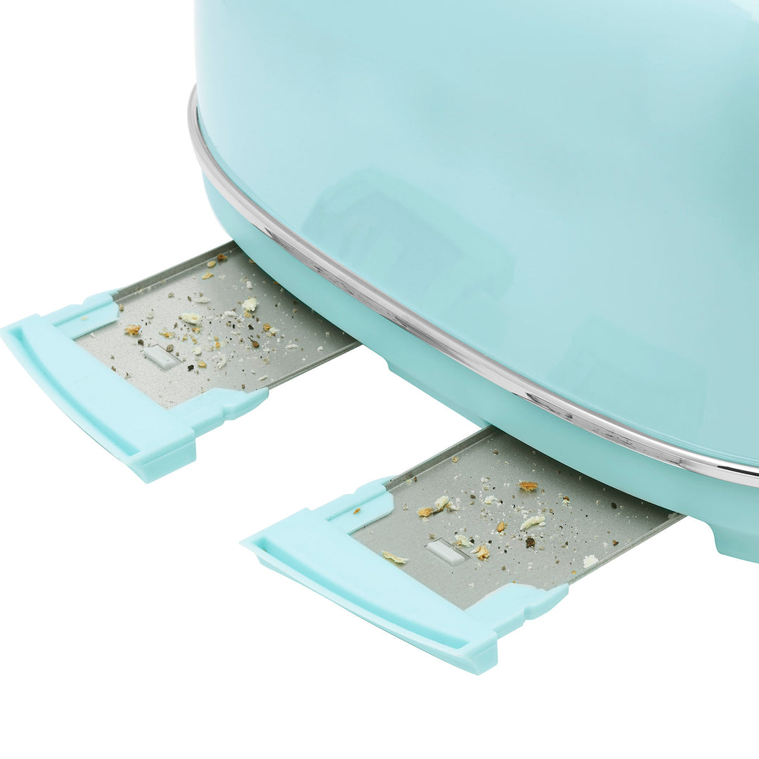 Haden Heritage 4 Slice Wide Slot Toaster & Electric Kettle, Turquoise & Chrome