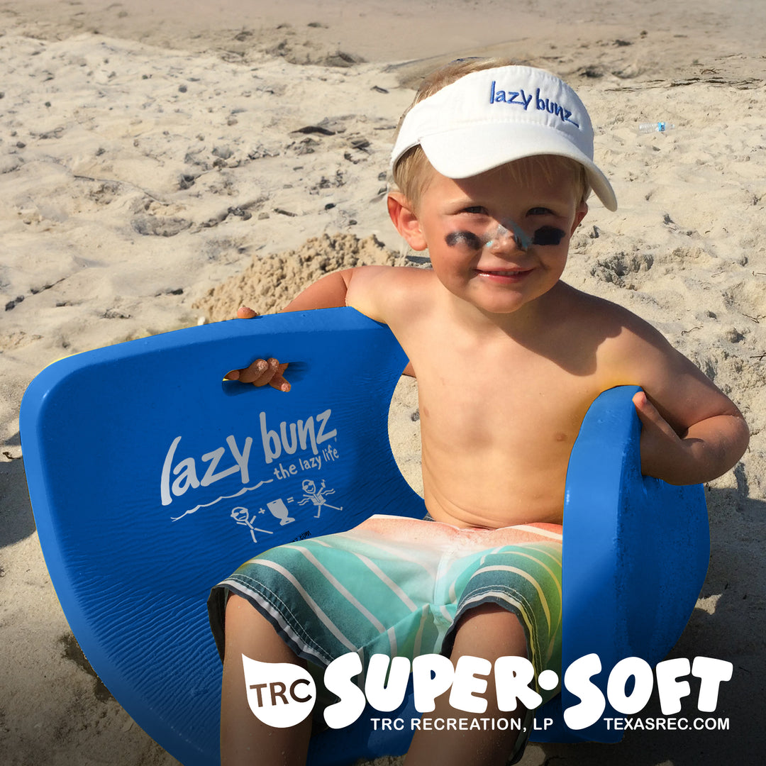 Lazy Bunz Foam Water Saddle Swimming Pool Float, Bahama Blue (Open Box)