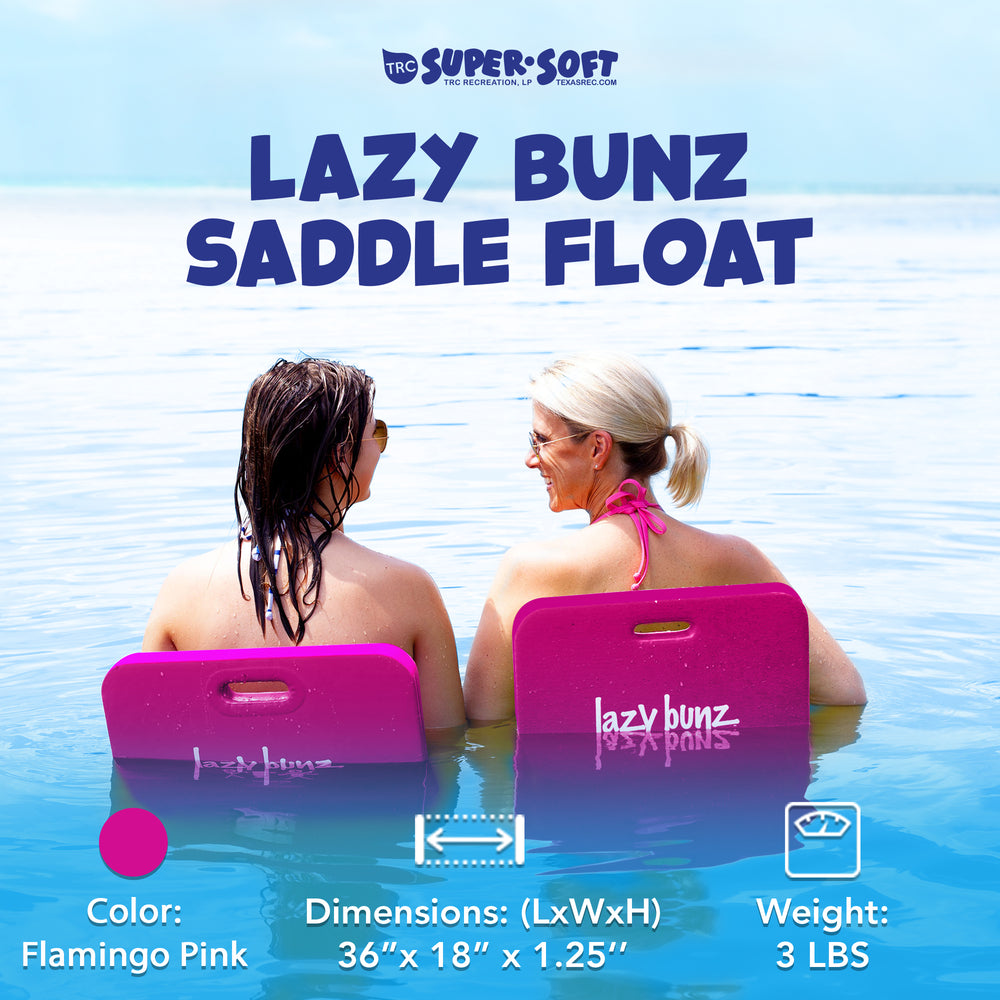 TRC Lazy Bunz Foam Water Saddle Swimming Pool Float, Flamingo Pink (Used) - VMInnovations
