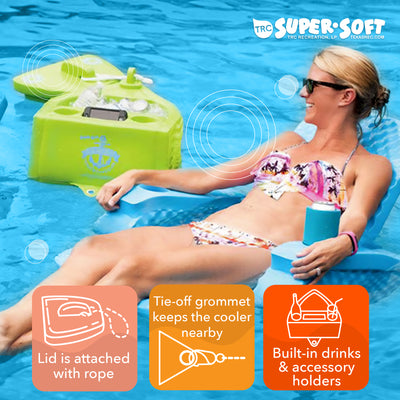 TRC Super Soft SS Goodlife Floating Kooler for Pool/Spa, Bahama Blue (Used) - VMInnovations