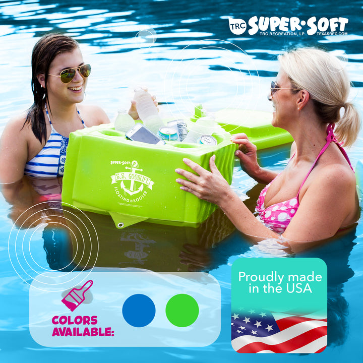 TRC Recreation Super Soft SS Goodlife Floating Kooler for Pool/Spa, Bahama Blue - VMInnovations