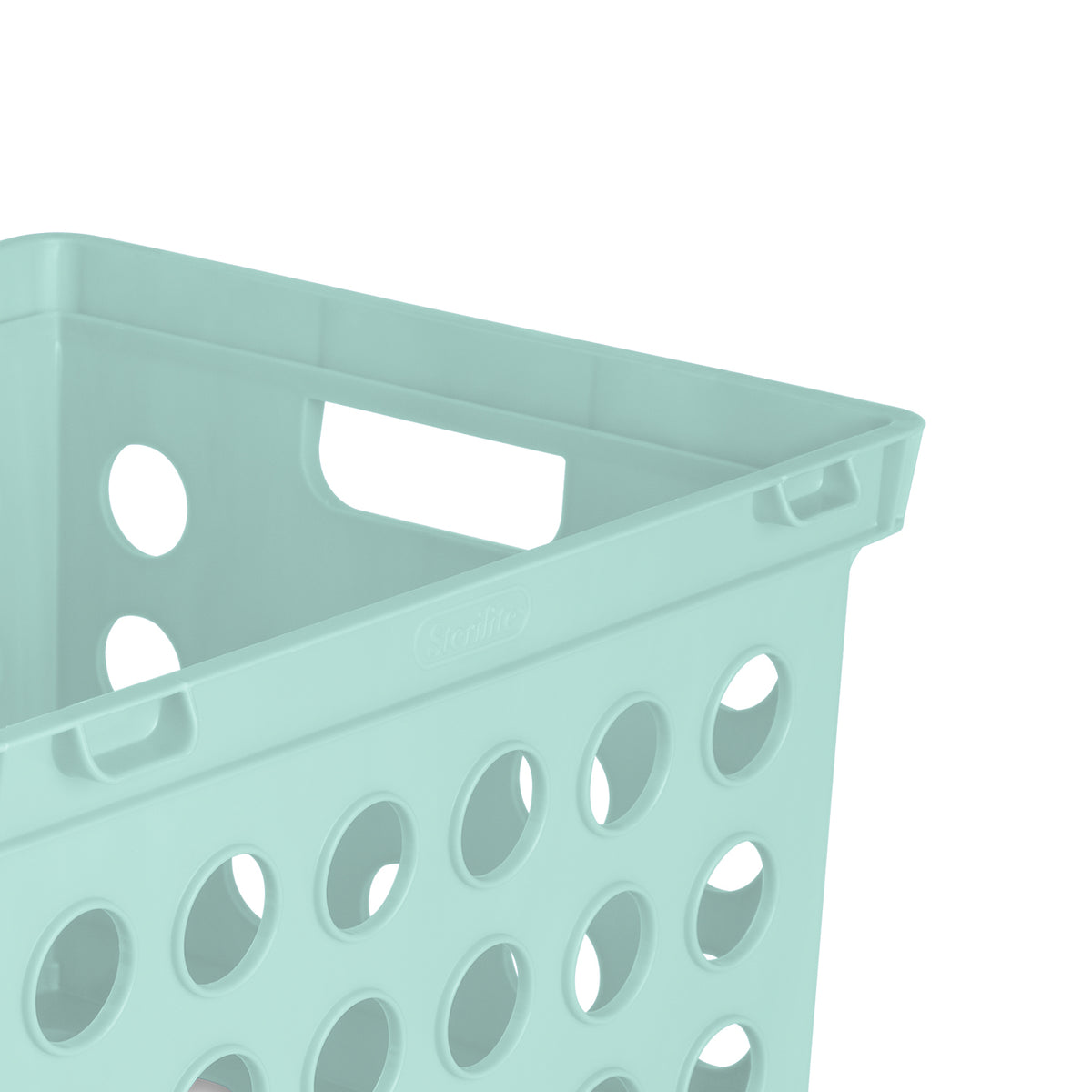 Sterilite 1693 Stackable File Storage Crate Organizers w/ Handles, Teal