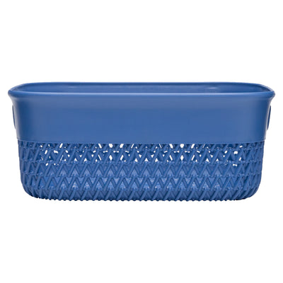 Life Story Lightweight Heavy Duty Storage Woven Basket 4 Quarts, Blue (14 Pack) - VMInnovations