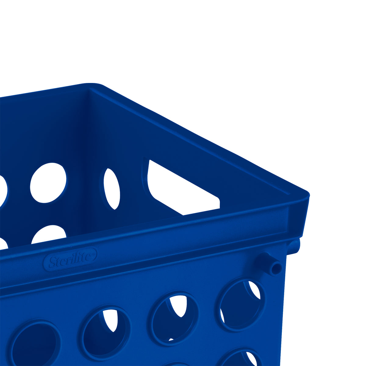 Sterilite Stackable Mini Storage Crate Organizers with Handles, Blue, (48 Pack)