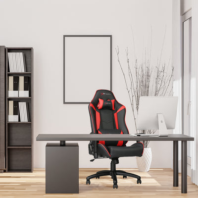 E-Win Knight Series PVC Leather Computer Gaming Office Desk Chair, Red(Open Box)