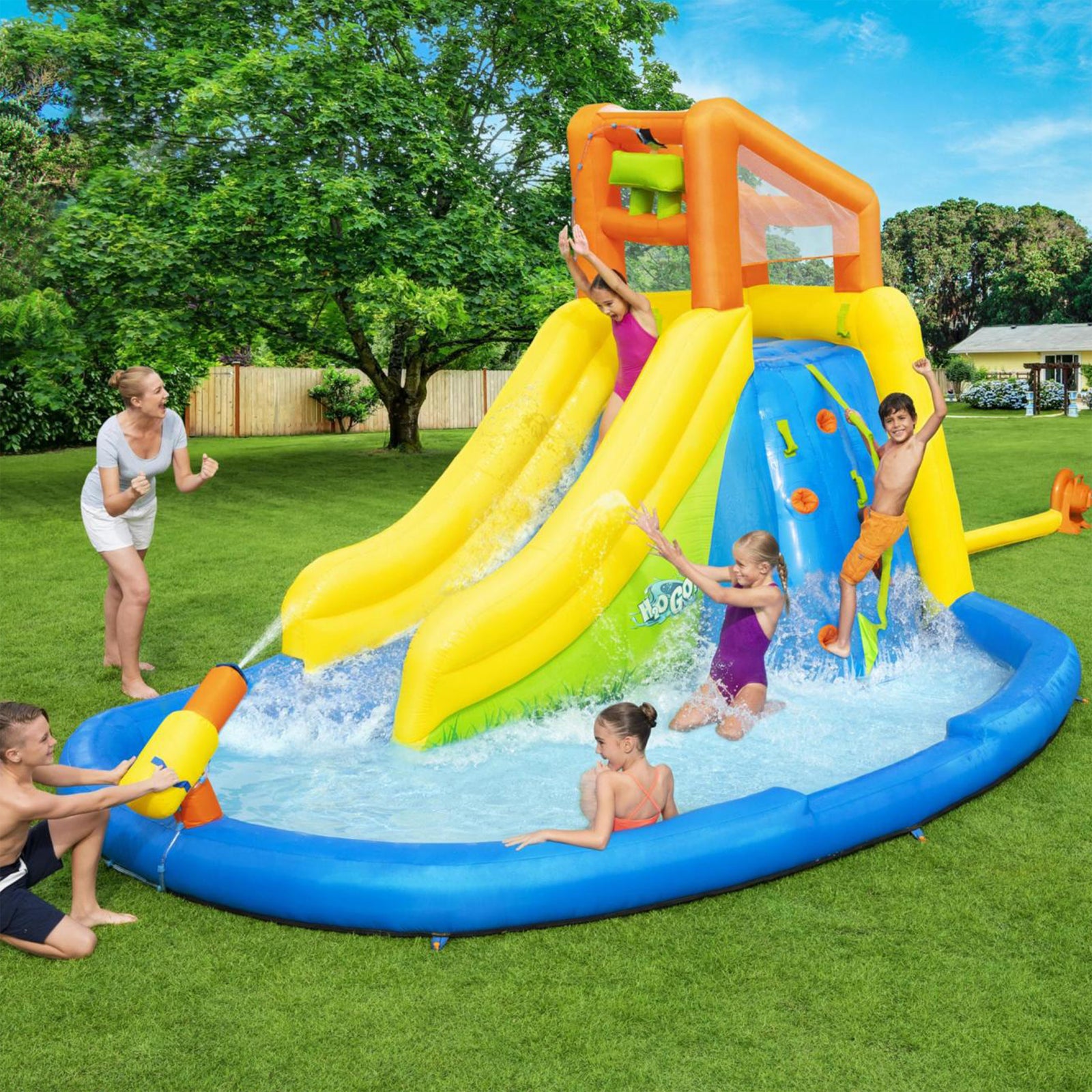 H2OGO! Kids Inflatable Outdoor Water Splash Play Park with Slide (For Parts) - VMInnovations